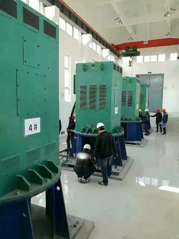 YKK500-12某污水处理厂使用我厂的立式高压电机安装现场